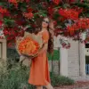 Luxury Orange Roses Grand Hand Bouquet RAK | باقة يد كبيرة من الجوري البرتقالي الفاخر رأس الخيمة