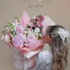 Luxury Pink Hydrangea & Garden Roses Bouquet UAE | باقة فاخرة من الهيدرنجا الوردية وجوري الحديقة الإمارات