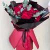 Luxury Red Roses Bouquet Eucalyptus Wrap UAE | باقة جوري أحمر فاخرة بتغليف الإيكالبتوس الإمارات