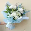 White & Blue Serenity Bouquet Hydrangea Lilies UAE | باقة "سيرينيتي" البيضاء والزرقاء هيدرنجا وزنبق الإمارات