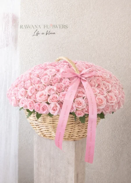 Grand 333 Light Pink Rose Basket
